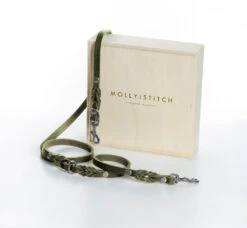 Laisse En Cuir Pour Chien Souple Réglable (2x) -Chats Chiens Fournitures Magasin 2x adj silver olive min