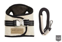 Harnais Soho Avec Laisse -Chats Chiens Fournitures Magasin BowlAndBone Republic harness for dog SOHO set cream PS1S