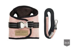 Harnais Soho Avec Laisse -Chats Chiens Fournitures Magasin BowlAndBone Republic harness for dog SOHO set rose PS1S
