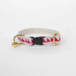 Collier Pour Chat Nice Grill Rouge Et Crème