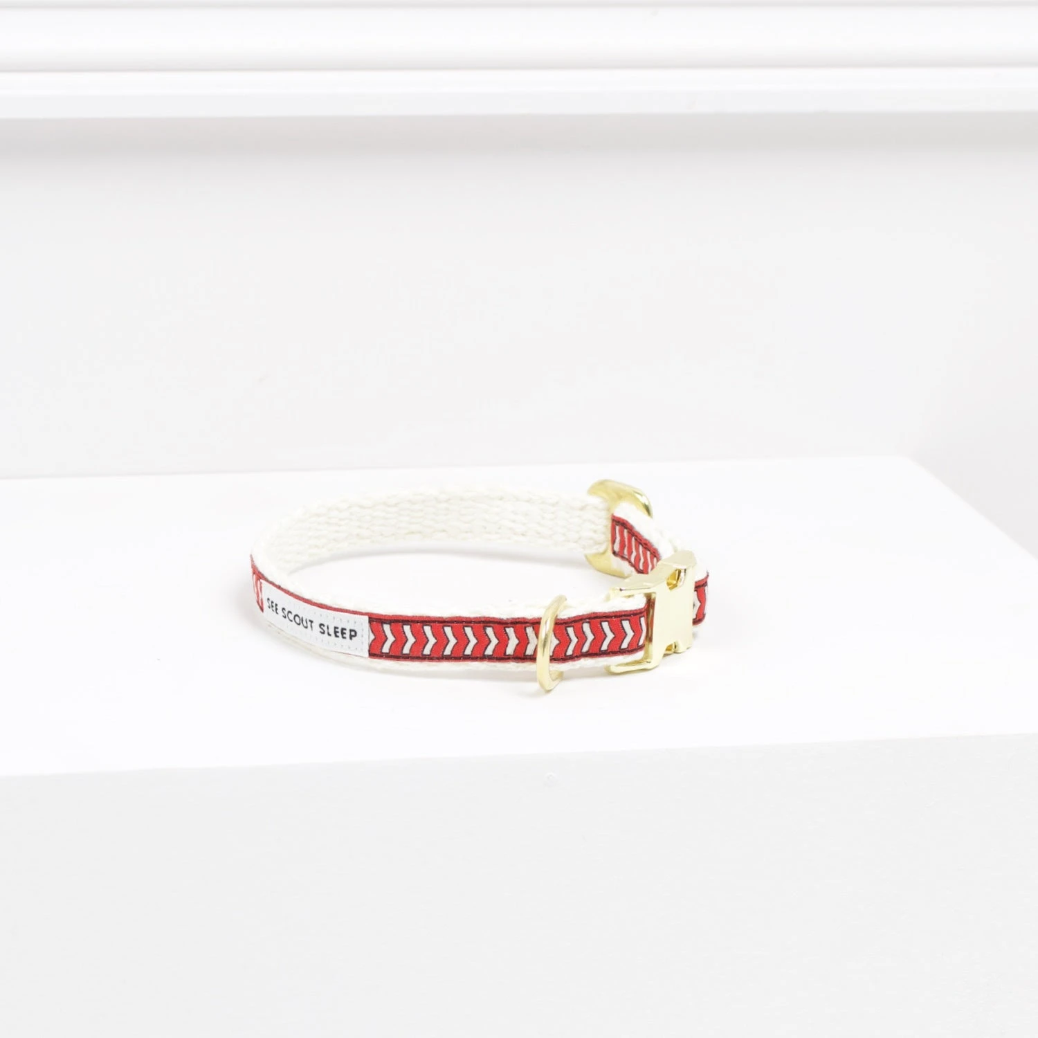 Collier Pour Chien Chef L’Bark Rouge Et Crème 2 Collier Pour Chien Chef L’Bark Rouge Et Crème – Image 2