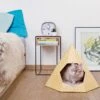Tipi Pour Chat Design En Carton Recyclé (3 Couleurs)