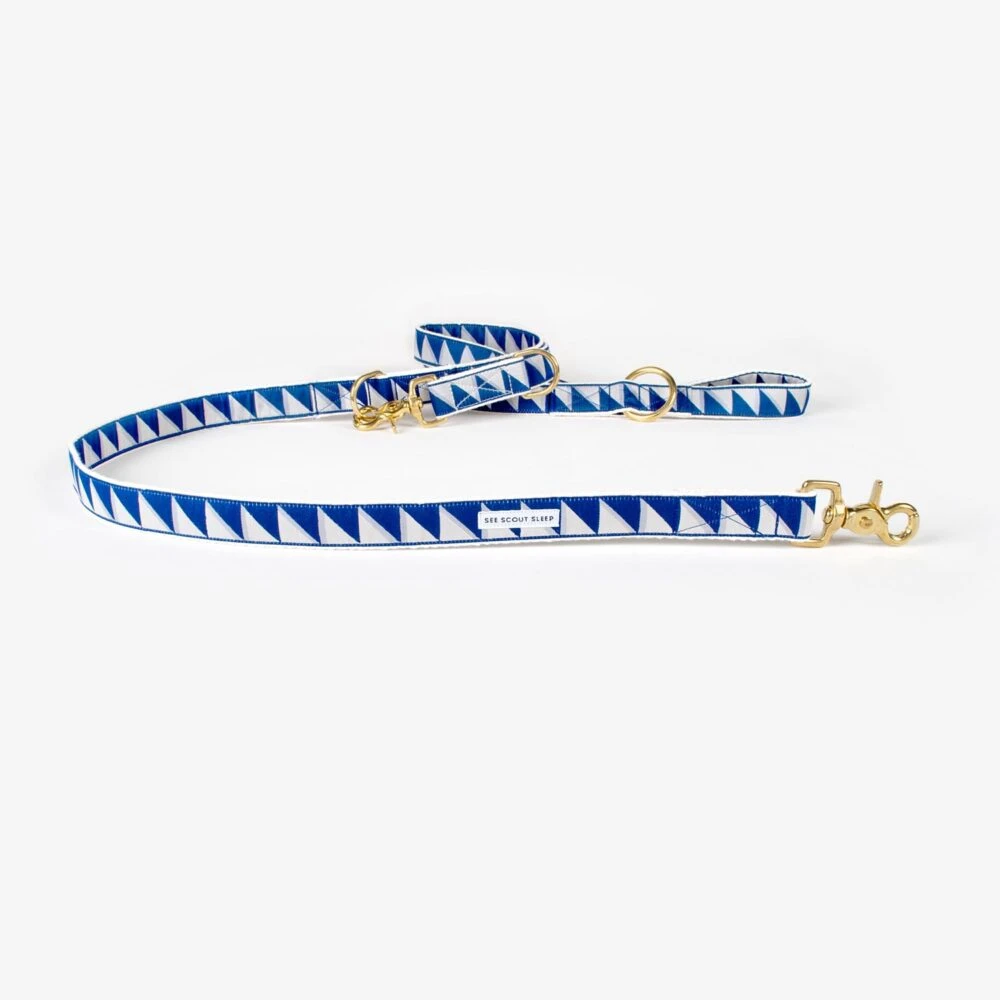 Laisse Pour Chien Bleu, Gris Et Crème Nice Grill 2 Laisse Pour Chien Bleu, Gris Et Crème Nice Grill – Image 2