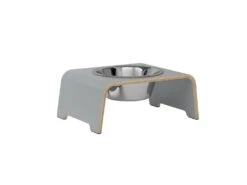 Bol Pour Chien Surélévé DogBar® Single -Chats Chiens Fournitures Magasin dogBar SINGLE M 140 Grey Stainless 1024x e609b56a fe98 426f b971 abf08640091a