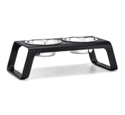 Double écuelle Surélevée Design Pour Chien Desco Bois -Chats Chiens Fournitures Magasin mc c06 007 04 m desco ash black stained