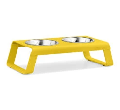 Double écuelle Design Pour Chat Desco (4 Couleurs) -Chats Chiens Fournitures Magasin mc g06 004 04 s eat desco powder coated yellow