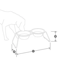 Double écuelle Design Pour Chien Cena -Chats Chiens Fournitures Magasin miacara sizes cena cane