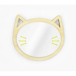 Miroir Tête De Chat -Chats Chiens Fournitures Magasin miroir chat jaune