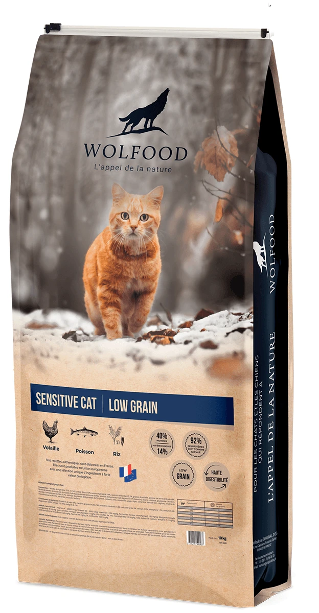 Croquettes Wolfood Sensitive Cat Low Grain