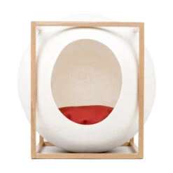 Le Cube Meyou 24 Le Cube Meyou -Chats Chiens Fournitures Magasin web cat cube wood ivory meyou paris front